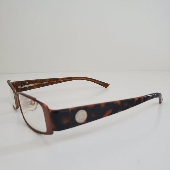 VERSACE Eyeglasses Frames Brown/Tortoise MOD 1127 1045 49-17-135 Rectangular - Picture 2 of 10